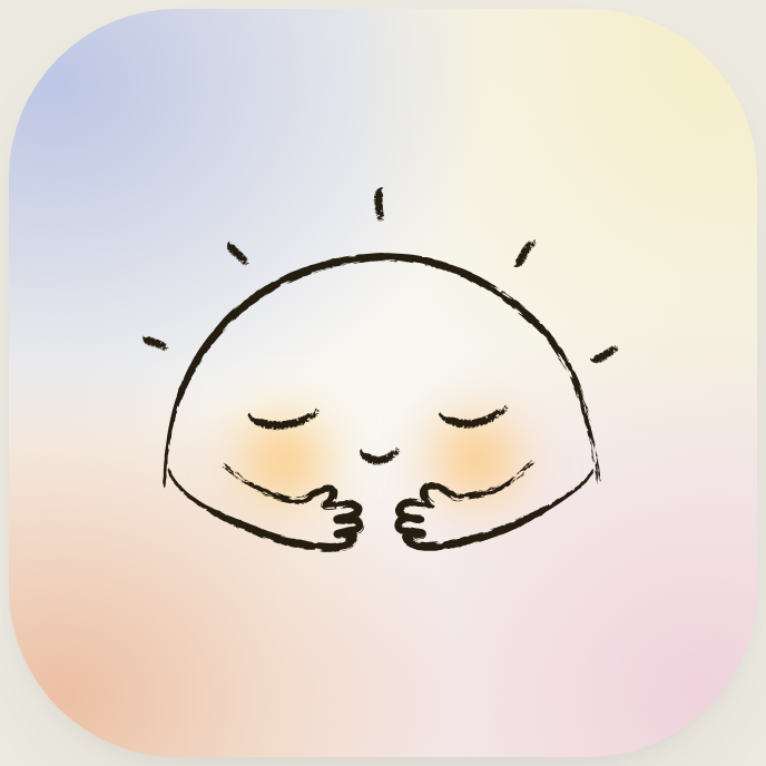 Aurora app icon, light version