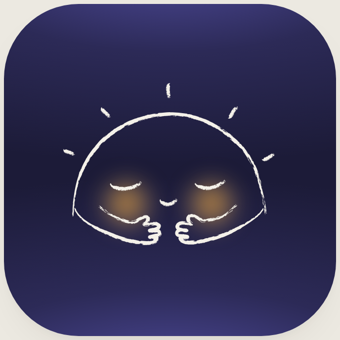 Aurora app icon, dark version